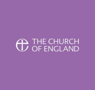 The Church of England Logo on a purple backgroun