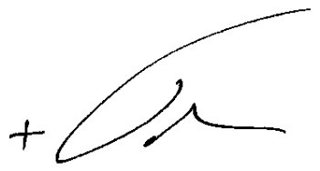 Bishop Donald's signature 