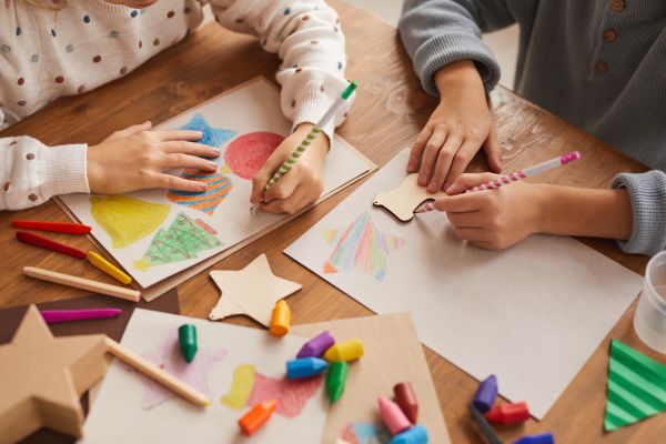 Children crafting