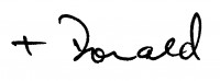 Bishop Donald's signature 